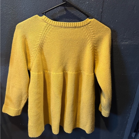 Girls Boden Yellow Cardigan Sweater with Three-Quarter Sleeves - Picture 3 of 3